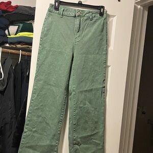 Zenana Outfitters Green Wide Leg Jeans